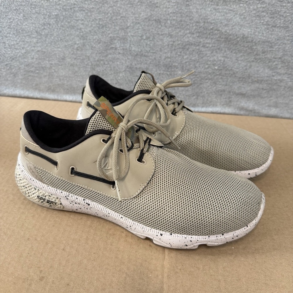 Sperry Shoes Women's 9 Sneakers Taupe Tan Lace Up Round Toe Gorpcore Comfort